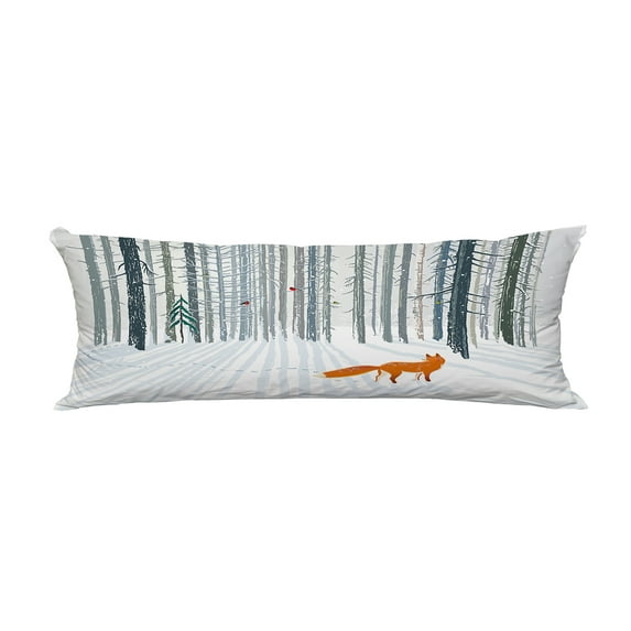 ABPHQTO Winter Forest Landscape With A Fox Body Pillow Covers Pillow Case Protector Pillowcase 20x60 Inch