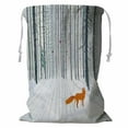 thumbnail image 1 of ABPHQTO Winter Forest Landscape With A Fox Storage Basket Laundry Bag with Drawstring 24x32 Inch, 1 of 3
