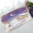 thumbnail image 1 of ABPHQTO Winter Landscape Christmas Scene Snowman House Doormat Entrance Rug Area Rug Floor Mat Home Decor 30x18 Inch, 1 of 1