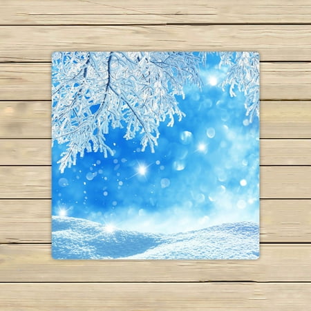 ABPHQTO Winter Towels,Beach Bath Pool Sprot Travel Hand Spa Towel 13x13 Inch