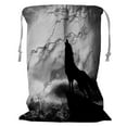 thumbnail image 1 of ABPHQTO Wolf In Silhouette Howling To Thunderstorm Storage Basket Laundry Bag with Drawstring 18x24 Inch, 1 of 3