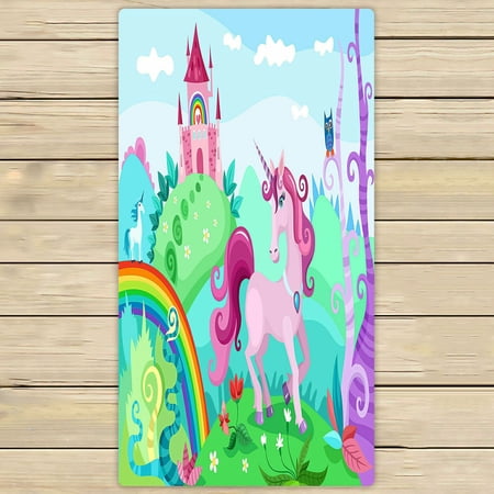 ABPHQTO Wonderful Unicorn Towels Beach Bath Pool Sprot Travel Hand Spa Towel 30x56 Inch