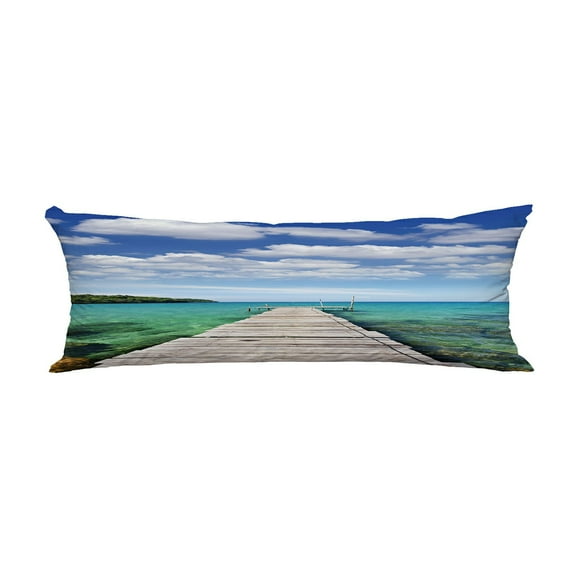 ABPHQTO Wood Bridge And Blue Sky Body Pillow Covers Pillow Case Protector Pillowcase 20x60 Inch