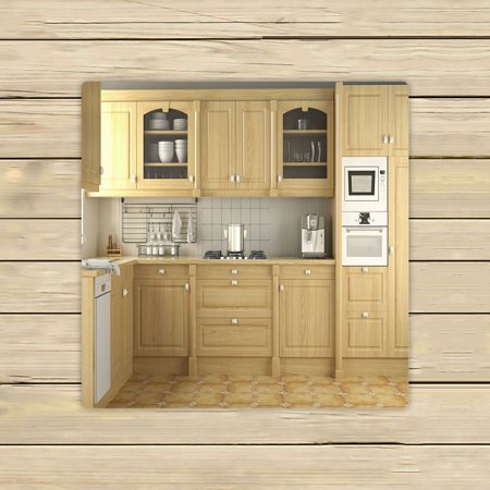 ABPHQTO Wood Classic Kitchen Neutral Colors Full Equipped Towels Beach Bath Pool Sprot Travel Hand Spa Towel 13x13 Inch