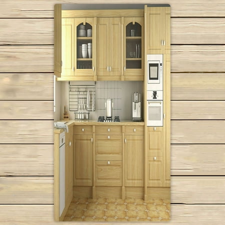 ABPHQTO Wood Classic Kitchen Neutral Colors Full Equipped Towels Beach Bath Pool Sprot Travel Hand Spa Towel 30x56 Inch