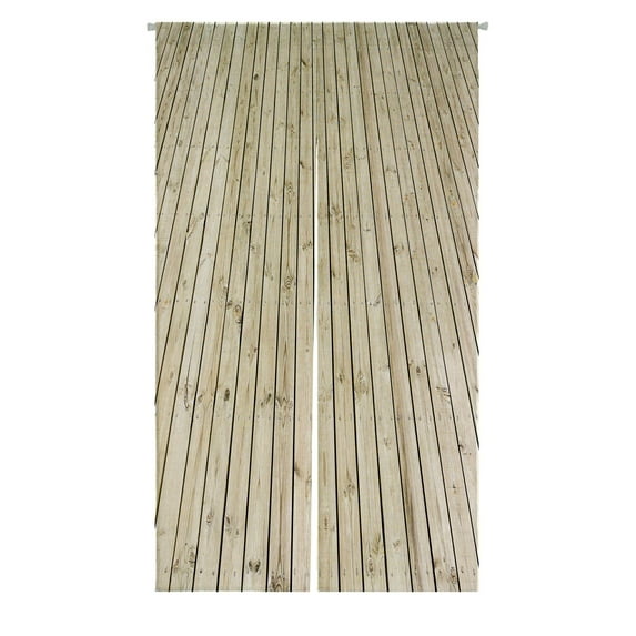 ABPHQTO Wood Texture Japanese Noren Curtain Doorway Door Window Treatment Curtains Cotton Linen Curtain 85x150 cm
