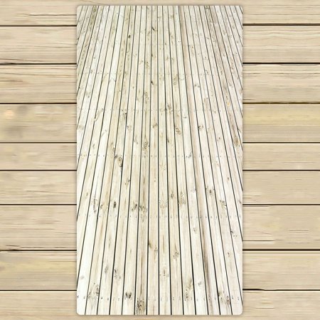 ABPHQTO Wood Texture Towels,Beach Bath Pool Sprot Travel Hand Spa Towel 30x56 Inch