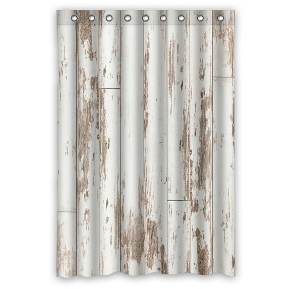 ABPHQTO Wooden Texture Top View Waterproof Polyester Shower Curtain and Hooks For Home Decor 48x72 Inch
