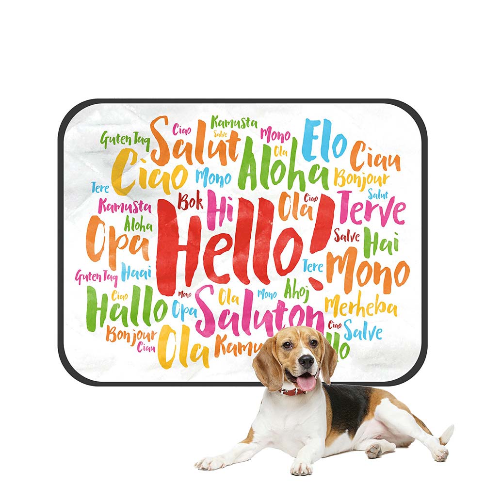 ABPHQTO Word Cloud In Different Languages Of The World Pet Dog Cat Bed
