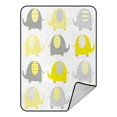 thumbnail image 1 of ABPHQTO Yellow Grey Cute Elephant Fleece Blanket Fleece Back Throw Blanket 58x80inch, 1 of 1