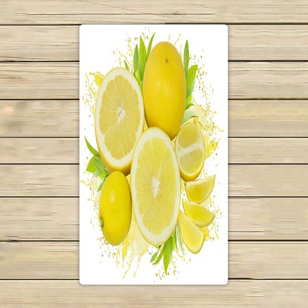 ABPHQTO Yellow Lemons Grapefruits Green Leaves Juice Towels,Beach Bath Pool Sprot Travel Hand Spa Towel 16x28 Inch