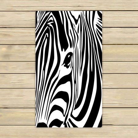 ABPHQTO Zebra Towels Beach Bath Pool Sprot Travel Hand Spa Towel 16x28 Inch