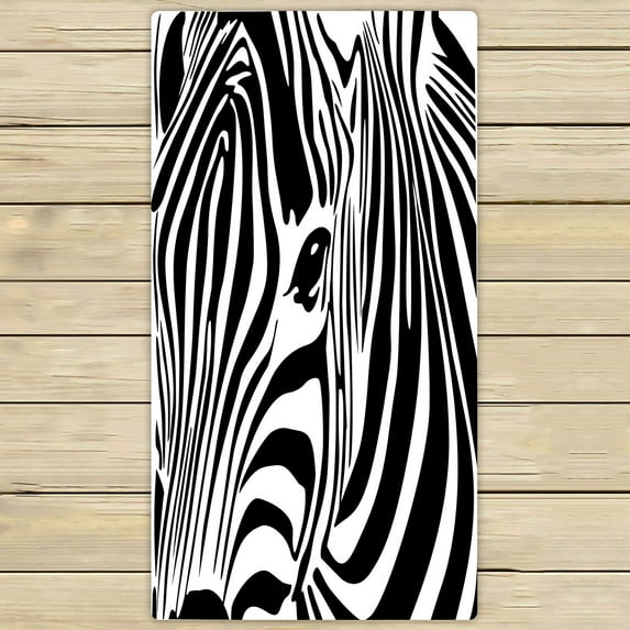 ABPHQTO Zebra Towels Beach Bath Pool Sprot Travel Hand Spa Towel 30x56 Inch