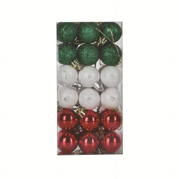 ABPWLY Christmas Ball Ornaments - 36 Pieces 30mm Christmas Ball Tree Shatterproof Decorations with Hanging Rings Suitable for Christmas Ball Tree Holiday Parties Christmas Home Decoration Clearance