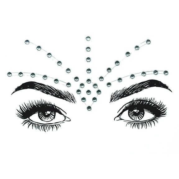 ABPWLY Face Stickers Rhinestone Crystal Face Stickers Pearl Stickers,Cute Glitter Makeup Accessories for Women for Festival Carnival Makeup Accessories