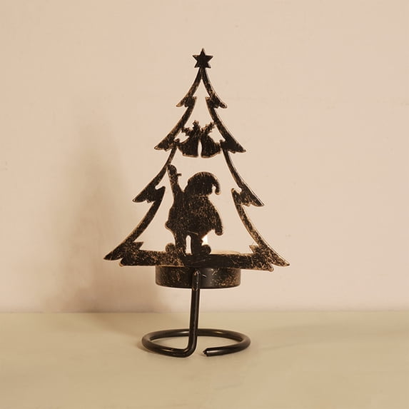 ABPWLY Home 14cm Metal Christmas Tree Tealight Candle Holder Reindeer Design for Table Mantel Decor Fall Decorations For Home