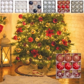 MORESEC XUld Home 9pcs 3.15in 9pcs Large Shatterproof Foam Christmas Tree Decorations Wrap Balls Christmas Tree Hanging Baubles Decorations Christmas Decor