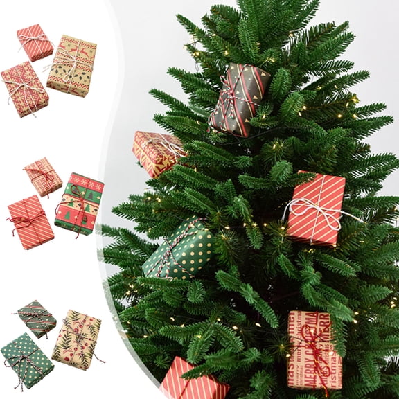 MORESEC XUld Home Christmas Tree Mini Box Colorful Mini Foam Gift Boxes 3 Piece Set Christmas Scene Setting Christmas Tree Hanging Christmas Decorations Indoor