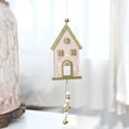 thumbnail image 1 of ABPWLY Home Christmas Wooden House Hanging Ornament Green White Pink Red 13x7 cm Long Tree Window Display Holiday Decoration Birthday Gifts, 1 of 6