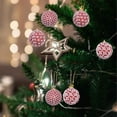 thumbnail image 1 of ABPWLY Home Christmas Xmas Tree Balls Bauble Hanging Ornaments 9-Pack 3.5 Inches White Red Beige Plastic Decor Home Decor, 1 of 6