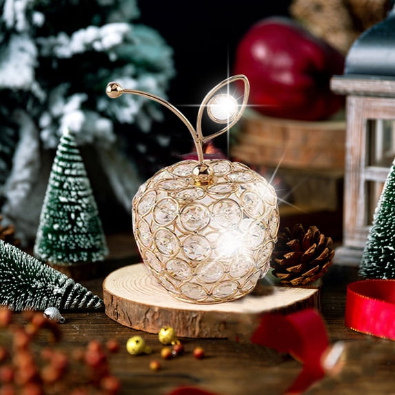 ABPWLY Home Sparkly Crystal Beads Pineapple Ornament Nordic Artificial Fruit Statue 7x3.5 Inches Table Decor for Home Christmas Ornaments