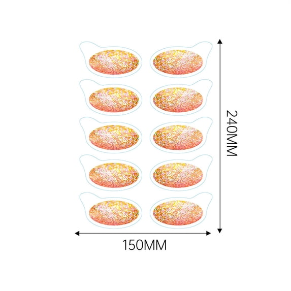 ABPWLY Home Waterproof Sweat Proof Eyeshadow Stickers Flashing High Gloss Stage Party Eye Makeup Self Adhesive No Residue Home Decor