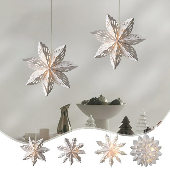 MORESEC XUld Home White Paper Snowflake Hanging Decoration for Christmas Tree and Party Arrangement Fall Decorations For Home