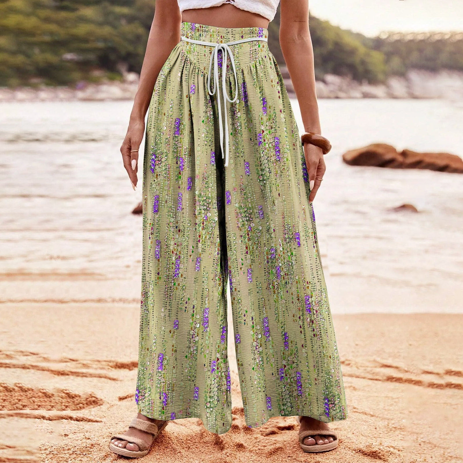Palazzo Trousers Womens Summer Trousers 2019 ABPWLY Pants For