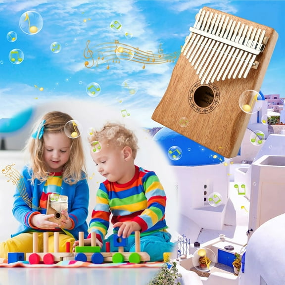 ABPWLY Toys 17 Key Mini Kalimba Thumb Piano with Tutorial Book and Protective Case Portable Musical Instrument Gift Fidget Toys