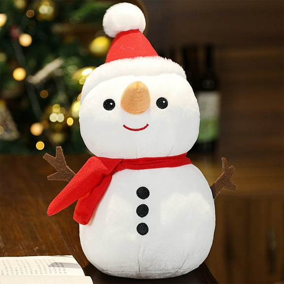 ABPWLY Toys 25cm Santa Claus Snowman Doll Soft Plush Stuffed Christmas Decoration Figure for Home Holiday Decor Gift Birthday Gifts