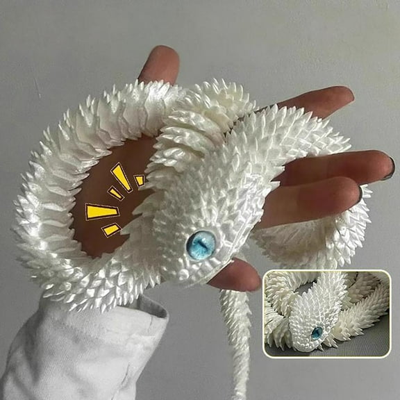 ABPWLY Toys 3D Printed Snake Toy with Movable Joints Realistic Plastic Reptile Figurine Decorative Model 45cm Purple Red Blue Birthday Gifts