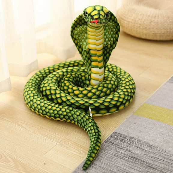ABPWLY Toys 80cm Large Soft Plush Snake Stuffed Toy for Cuddling Sleep Aid and Halloween Scary Props for Kids Cute Stuff