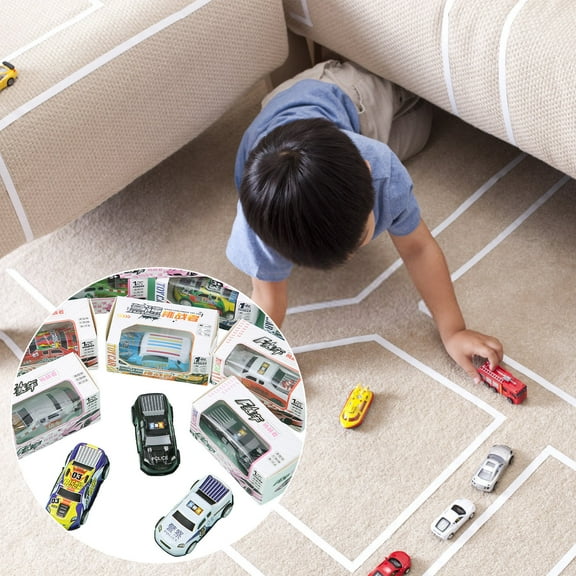 ABPWLY Toys Alloy Pull Back Cars Set 6 Mini Model Vehicles Toy Cars for Kids Race Play Cute Stuff