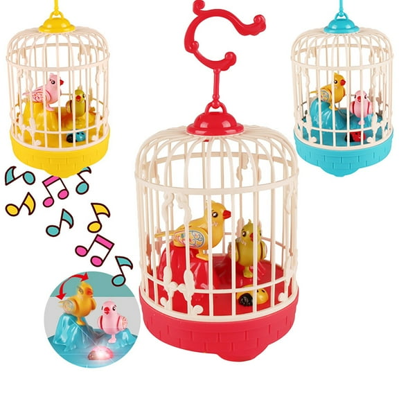 ABPWLY Toys Birdcage Toy Electronic Interactive Talking Simulation Bird Cage Kids Birthday Gift Games