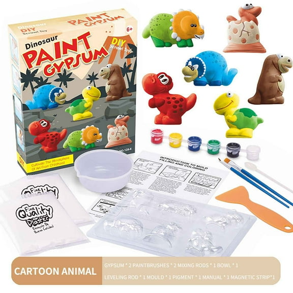 ABPWLY Toys Childrens Color Painting Plaster Craft Kit DIY Art Set Holiday Gift for Creativity Fine Motor Skills Development Birthday Gifts