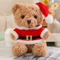 thumbnail image 1 of ABPWLY Toys Christmas Teddy Bear Plush Ornament 9 Inches Santa Claus Design Soft Stuffed Doll Gift for Kids Birthday Companion Brown Travel Games, 1 of 6