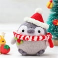 thumbnail image 1 of ABPWLY Toys DIY Poke Wool Felting Kit Penguin Pattern with Step by Step Video for Crafts Sensory Toys, 1 of 6