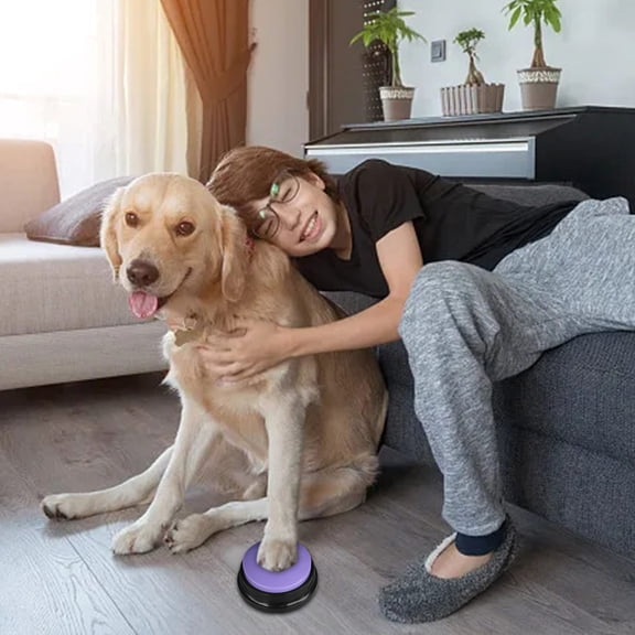 ABPWLY Toys Dog Barking Dinner Pet Communication Button Training Talking Toy Recording Vocalizer Sound Box for Enhanced Pet Communication Kids