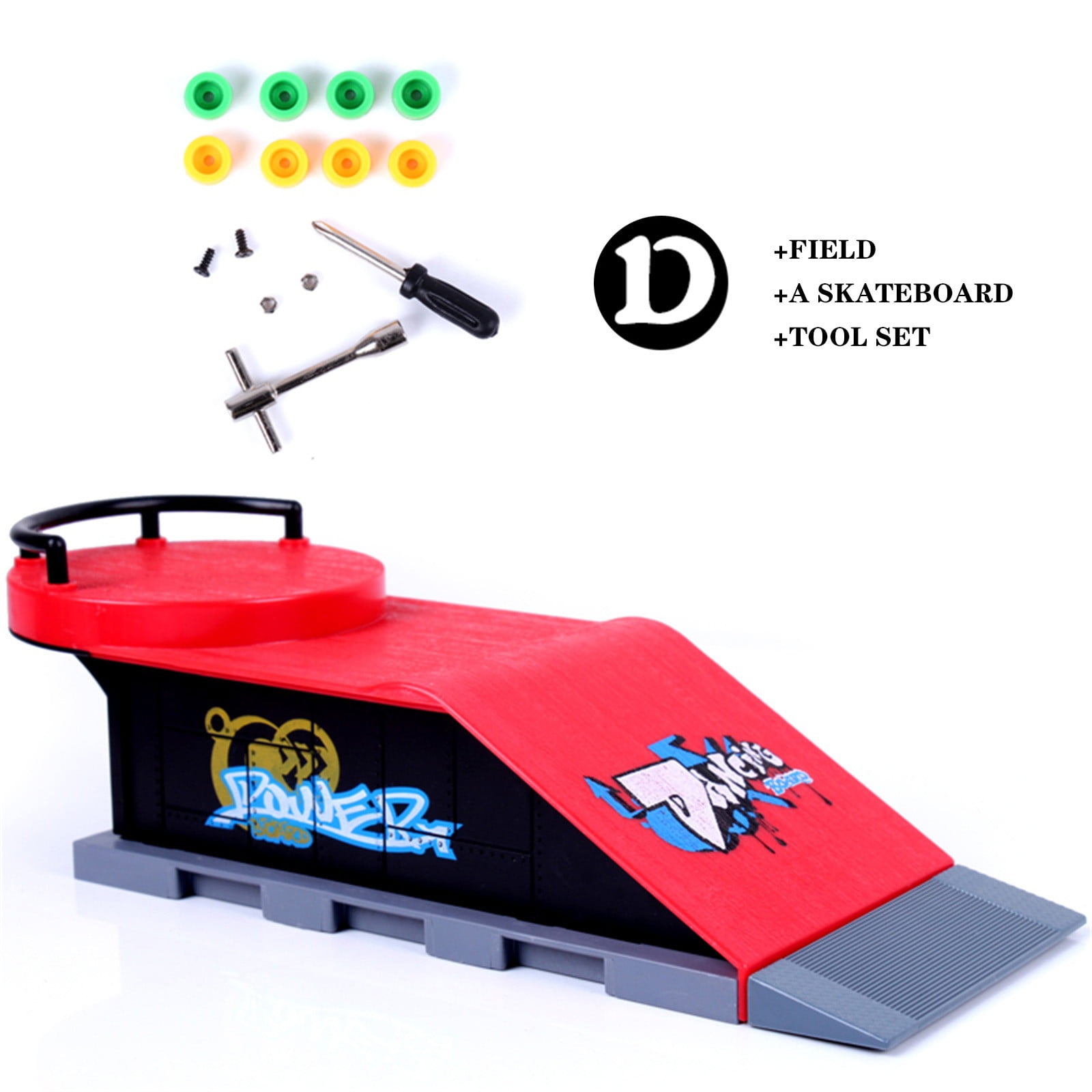 ABPWLY Toys Finger Skateboard Ramp Toys Ultimate Skatepark Training ...