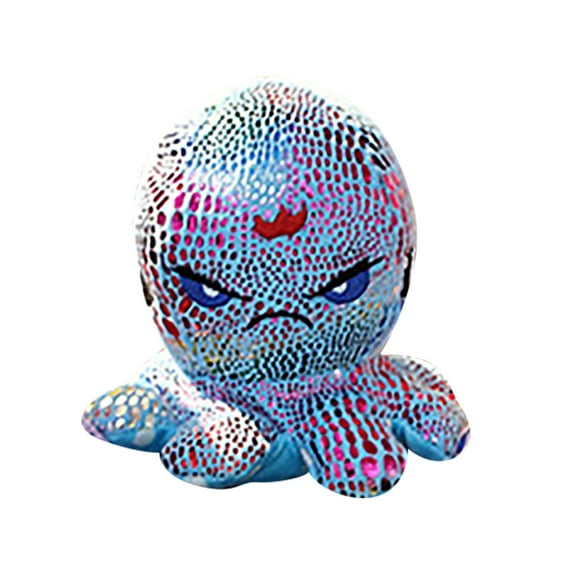 ABPWLY Toys Funny Deformed Octopus Doll Change Expression Bounce Toy with Music Lights for Children Play Kitchen