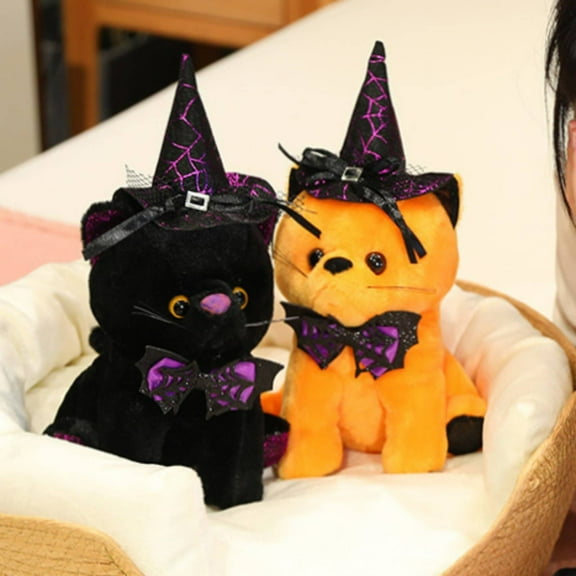 ABPWLY Toys Halloween Cats Sleeping Holding Doll Girl Cloth Plush Meow Star Doll Ghost Cat Party Decoration Gift Boy Toys