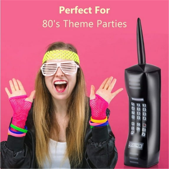 ABPWLY Toys Inflatable Radio or Mobile Phone Prop 80s 90s Party Decorations PVC Retro Themed Accessory Toys for Girls