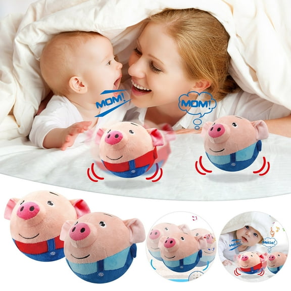 ABPWLY Toys Jumping Pig Charging Edition Jumping Ball Toy with Recording and Singing Functions Cute Bounce Toy for Kids with Lithium Battery Game