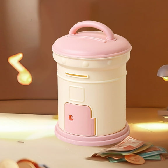 ABPWLY Toys Kids Mailbox Bank Money Box with Coin Slot and Lockable Door Plastic Savings Box for Cash Home Office Decor Girl Toys