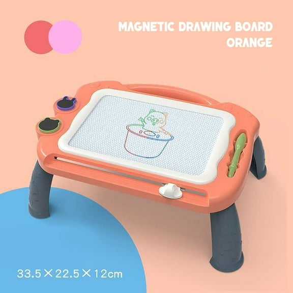 ABPWLY Toys Magnetic Drawing Board for Kids Convertible Tabletop Easel with and Pen Erasable Doodle Art Set Educational Travel Toy for childs 33.5x23.5cm Graffiti Pad Games