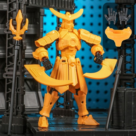 ABPWLY Toys Mecha Action Figure Doll 3rd Generation Articulated Movable Model with DIY Assembly and Detachable Weapon Outdoor Games