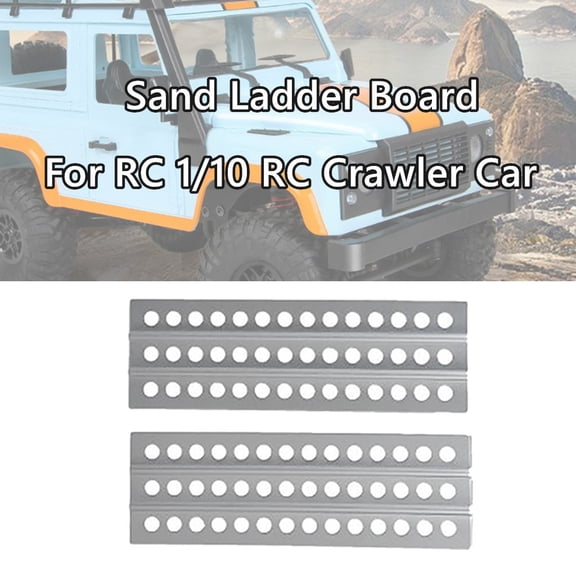 ABPWLY Toys Metal Anti-Skid Sand Ladder Board for RC 1/10 Crawler TRX4 SCX10 Car Simulation Recovery Plate 12x4cm Toy