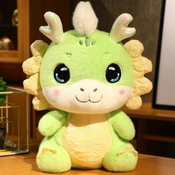 ABPWLY Toys New Year Doll Toy Colorful Dragon Plush Stuffed Children s Toy Spring Festival Decoration Gift 35cm Kids