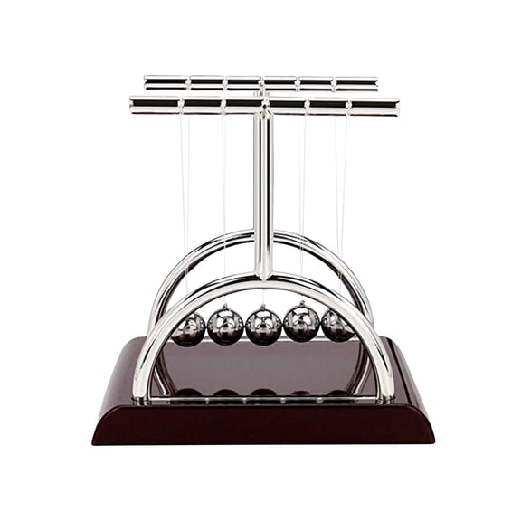 ABPWLY Toys Newtons Steel Bike Fun Physics Science Pendulum Desk Toy Educational Gift for Demonstrating Laws of Physics Metal Construction Gifts