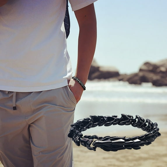 ABPWLY Toys Punk Hip Hop Mens Bracelet Link Chain Jewelry Gift for Him Cute Stuff